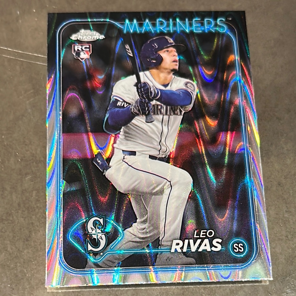 Leo Rivas Mariners Baseball Card